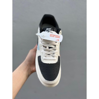 Giày A1 Cream And Black, Giày A1 Mũi Đen Đế Air Bản Cao Cấp, Đủ Size Nam Nữ Full Box + Bill