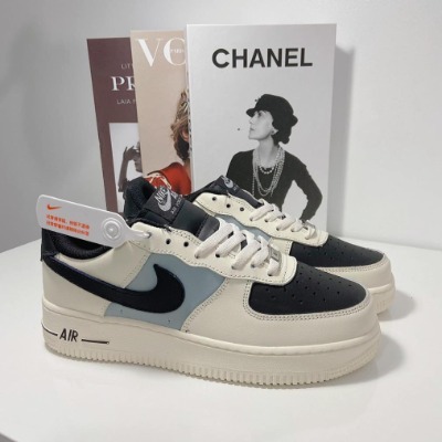 Giày A1 Cream And Black, Giày A1 Mũi Đen Đế Air Bản Cao Cấp, Đủ Size Nam Nữ Full Box + Bill