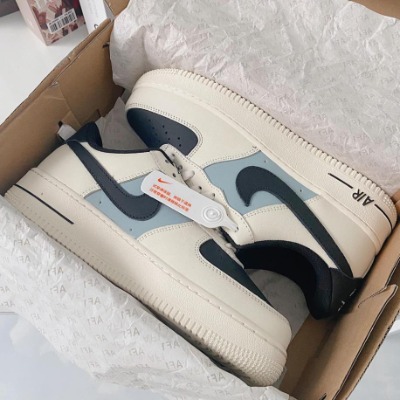 Giày A1 Cream And Black, Giày A1 Mũi Đen Đế Air Bản Cao Cấp, Đủ Size Nam Nữ Full Box + Bill