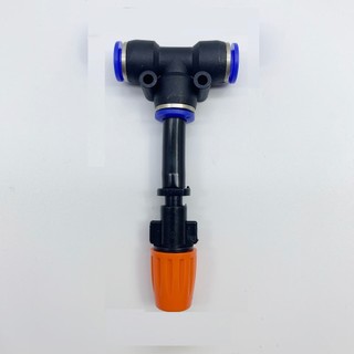 Béc phun sương đơn màu cam kèm kết nối nhanh t 8,10,12mm