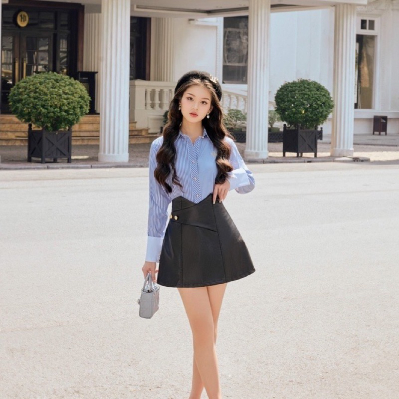 Thanh lý áo sơ mi kẻ size M Veosbykhanh mới nguyên tag