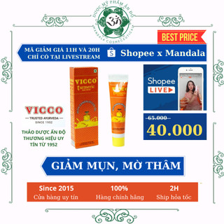 Thảo dược Vicco Turmeric Cream 30g mờ thâm, mụn từ Ấn Độ - Mandala Shop
