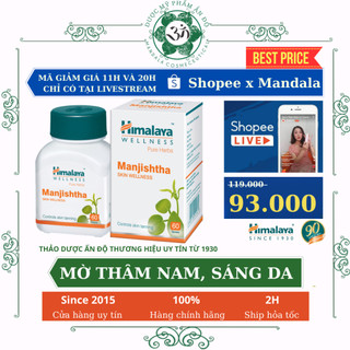 Himalaya Manjishta Manjishtha - Hỗ trợ da bị thâm nám - Thương hiệu quốc dân Ấn Độ - ShopMandala