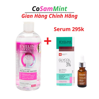 Nước tẩy trang eveline facemed 400ml dành cho da khô và nhạy cảm, không cồn, dưỡng ẩm da