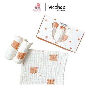 Khăn sữa xô nhăn Mochee cho bé