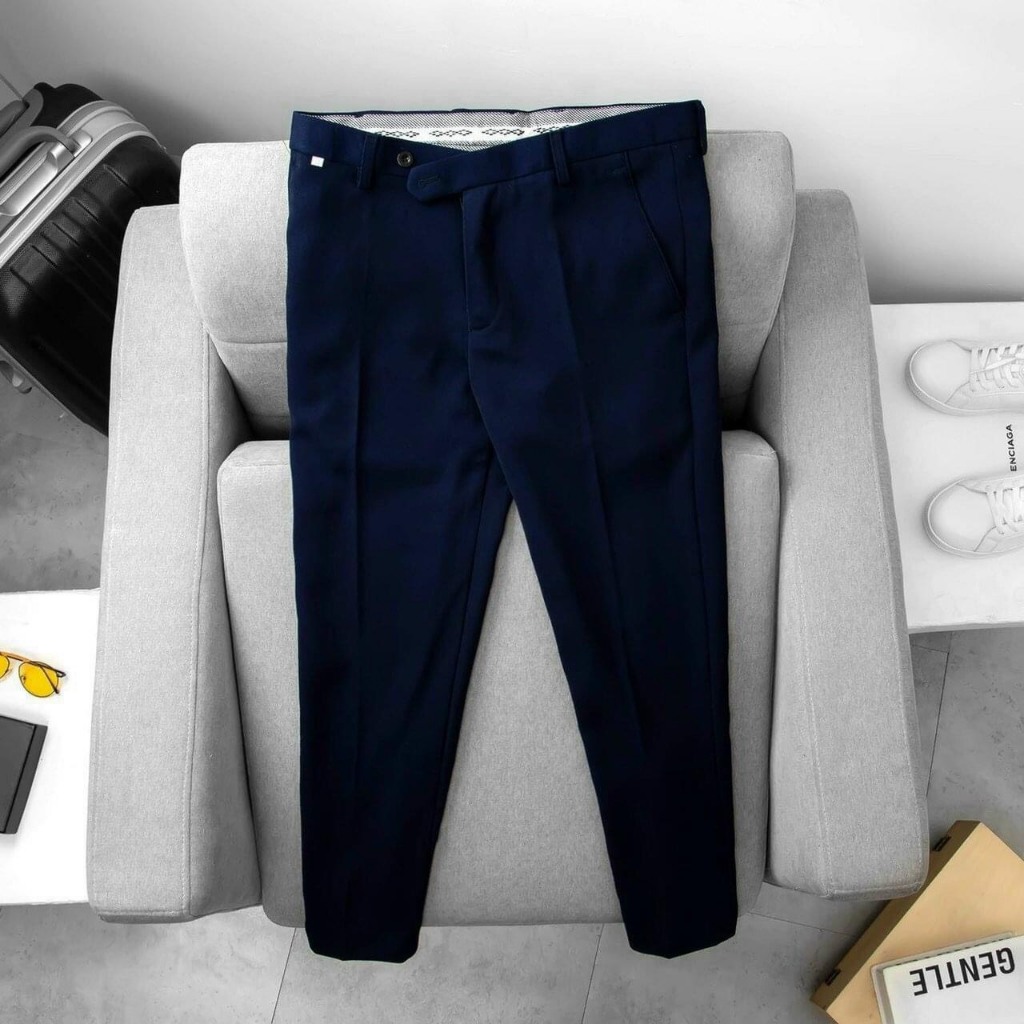 Quần tây nam, quần âu nam dáng slimfit ôm body ống côn công sở vải tăm lì dày dặn