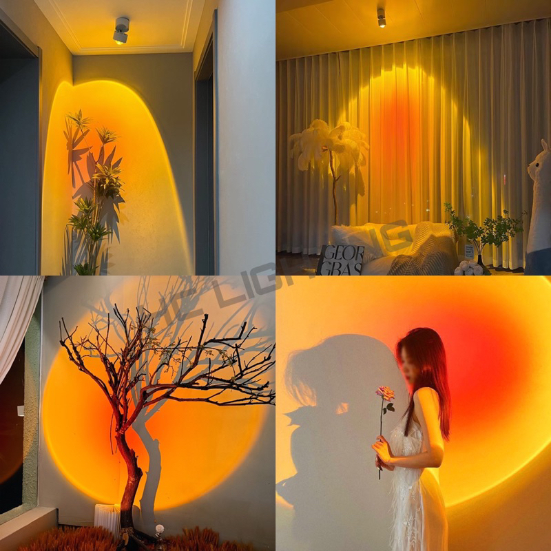 Đèn rọi chiếu hắt tường hiệu ứng hoàng hôn , trang trí hiệu ứng tranh, tiểu cảnh , hành lang