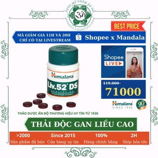 Himalaya Liv.52 DS hỗ trợ thải độc gan loại mạnh - Mandala Shop Liv52ds Liv.52Ds