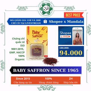 Nhụy hoa Nghệ tây Baby Saffron Kashmir Ấn Độ 1g - Date ở phân loại