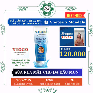 Sữa rửa mặt dang bọt Vicco giảm thâm do mụn 70g