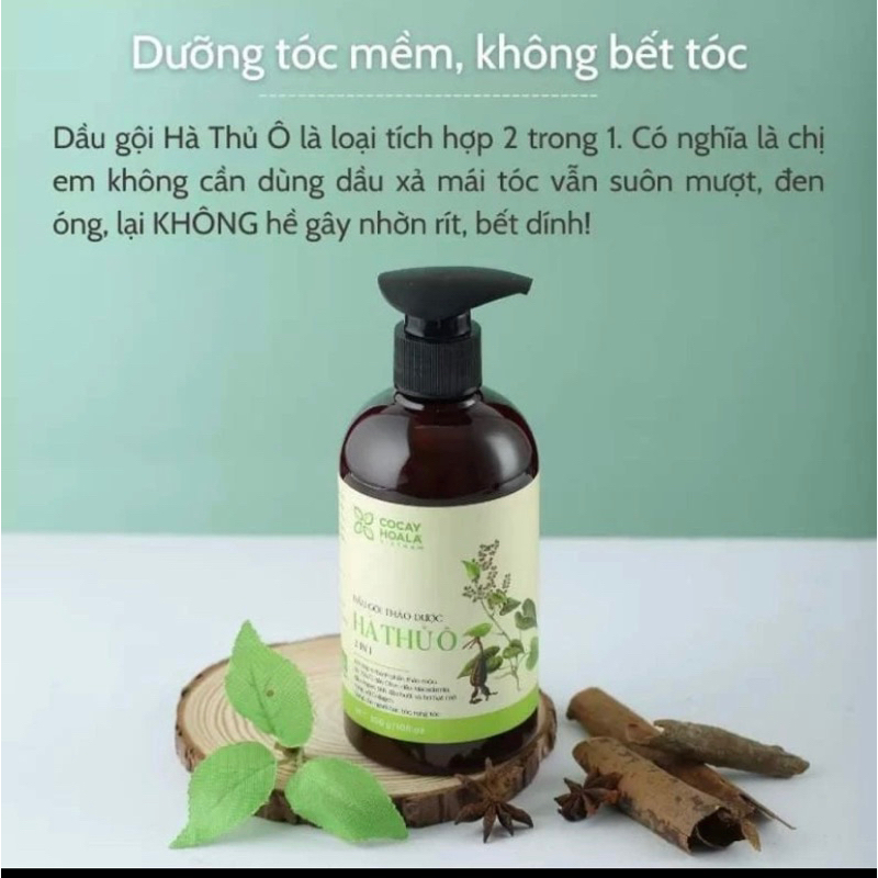 Dầu gội thảo dược Hà thủ ô 2in1 Cocayhola chính hãng