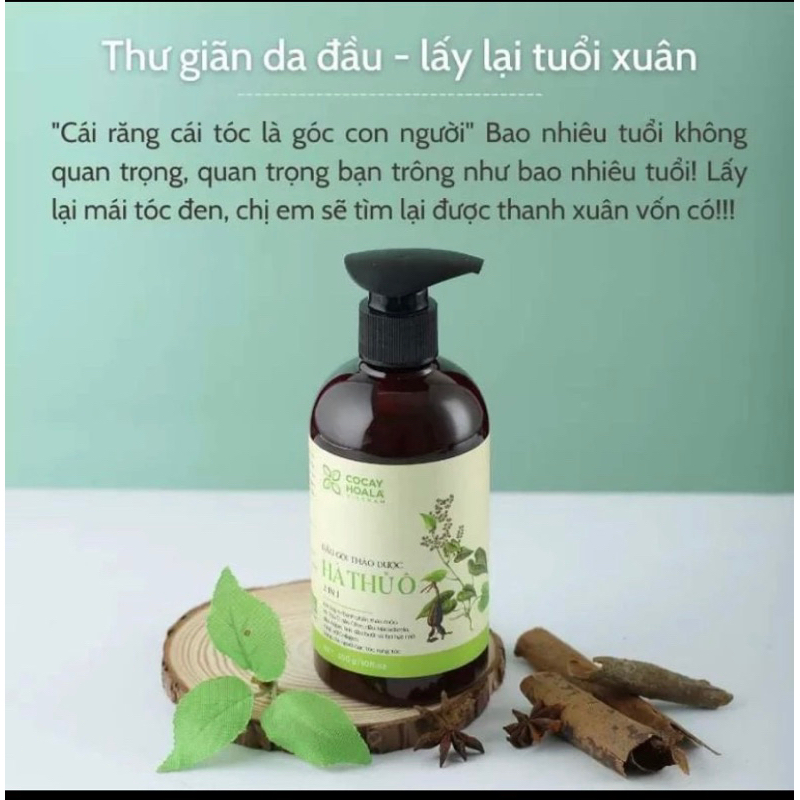 Dầu gội thảo dược Hà thủ ô 2in1 Cocayhola chính hãng