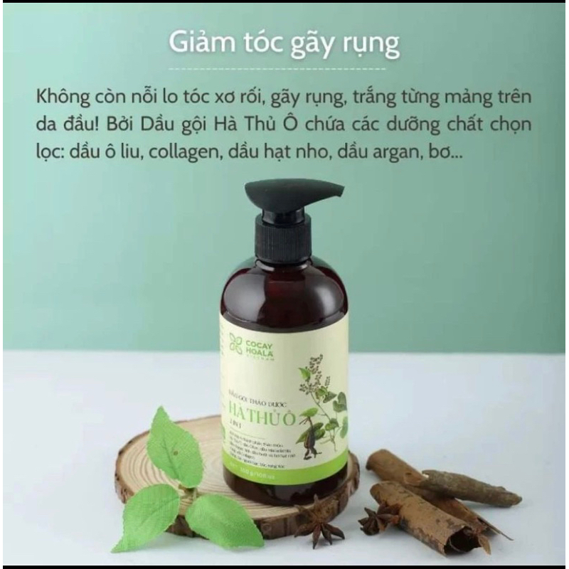 Dầu gội thảo dược Hà thủ ô 2in1 Cocayhola chính hãng