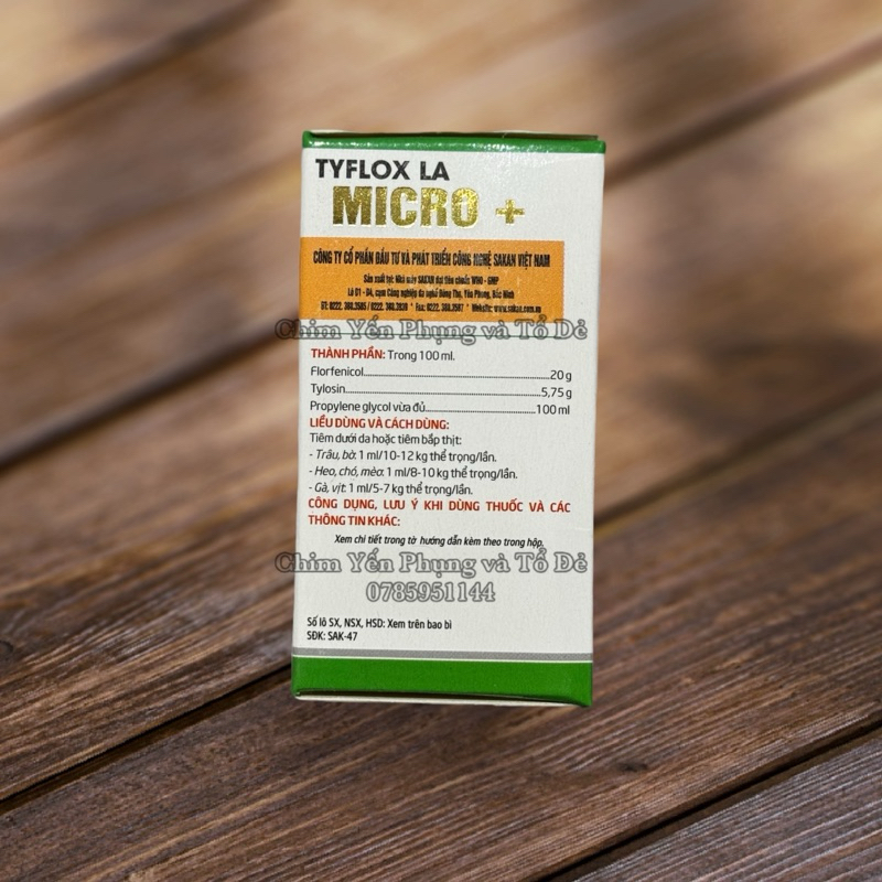 Tyflox LA Micro+  cho Gà Đá.