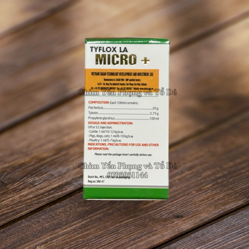 Tyflox LA Micro+  cho Gà Đá.