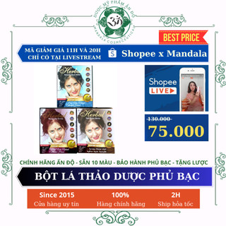 Henna Herbul Ân Độ Bột nhuộm tóc thảo dược phủ bạc lá móng
