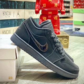 [PiPiSnkr] Giày Sneaker Air Jordan Low Triple Black LikeAuth