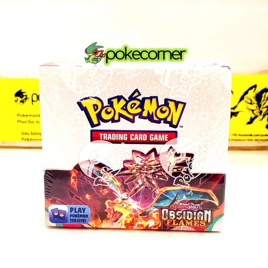 01 Pack lẻ thẻ bài Pokemon TCG Scarlet & Violet Obsidian Flames SV03 Booster Pack chính hãng mới 100% - PokeCorner