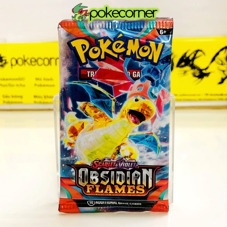 01 Pack lẻ thẻ bài Pokemon TCG Scarlet & Violet Obsidian Flames SV03 Booster Pack chính hãng mới 100% - PokeCorner