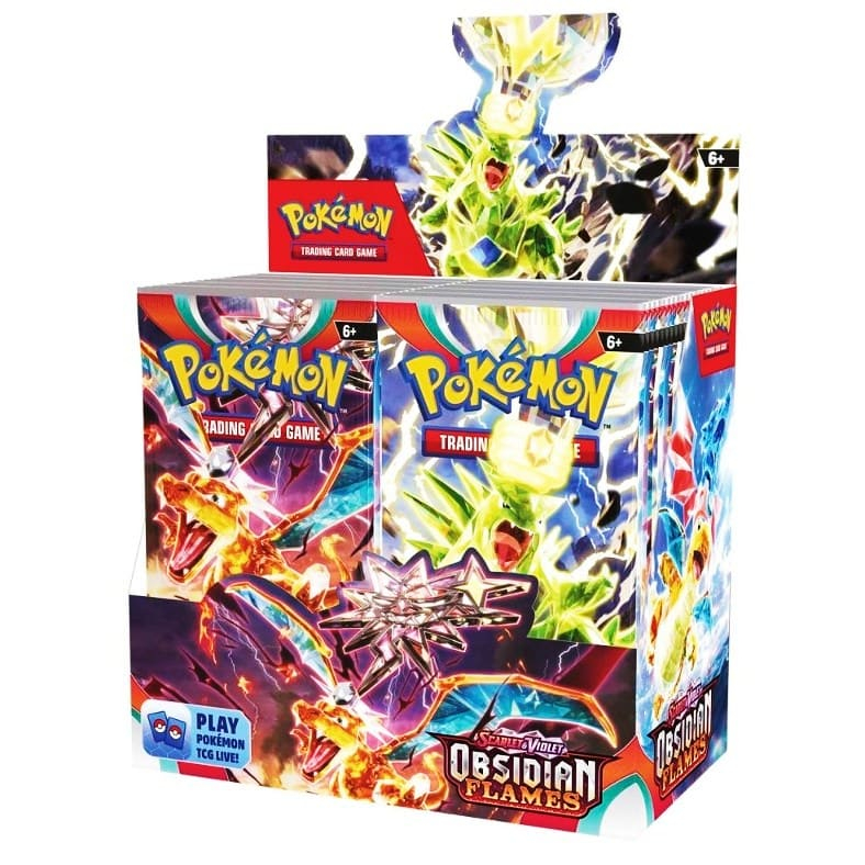 01 Pack lẻ thẻ bài Pokemon TCG Scarlet & Violet Obsidian Flames SV03 Booster Pack chính hãng mới 100% - PokeCorner