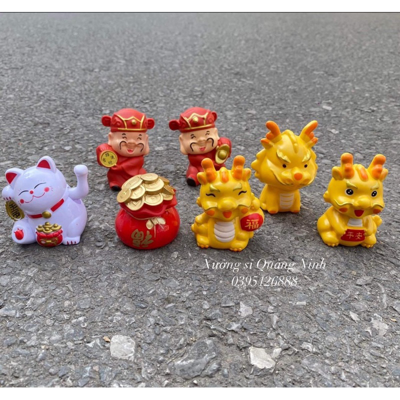 MÈO THẦN TÀI, HŨ VÀNG, ÔNG THẦN TÀI. PHỤ KIỆN TRANG TRÍ TRÁP