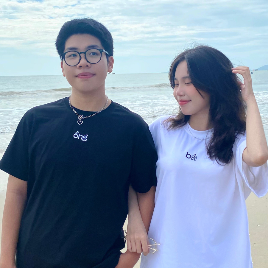 ÁO THUN UNISEX ỔNG BẢ , ÁO THUN COUPLE ỔNG BẢ