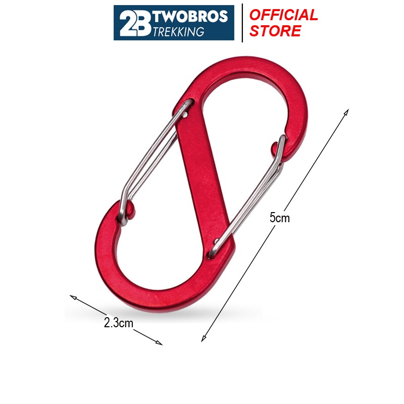 Móc Khóa Carabiner, Móc Khóa Chữ S Hợp Kim Nhôm, treo vật dụng, treo đồ hữu ích khi camping, du lịch...