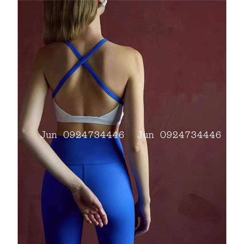 Set lulu 2 dây chéo lưng  tập gym yoga