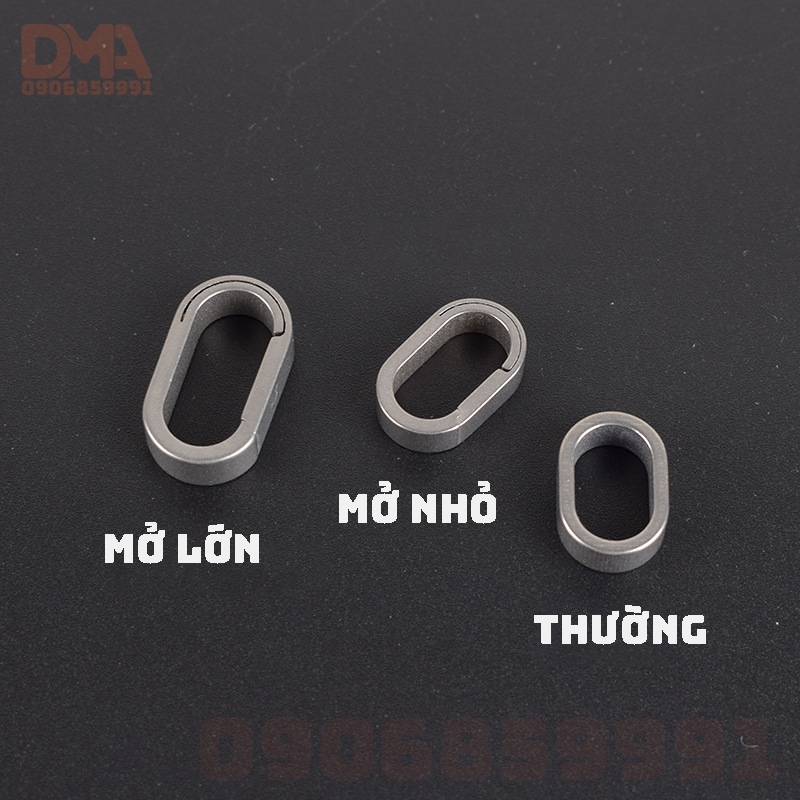 Khoen móc khóa,ring khớp nối phụ kiện EDC titan (Số 0)