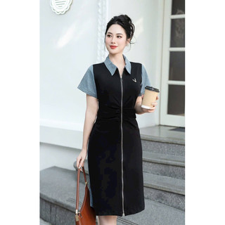 (HÀNG NHẬP -CAO CẤP) VÁY ĐẦM THUN PHỐI JEAN TRẺ TRUNG