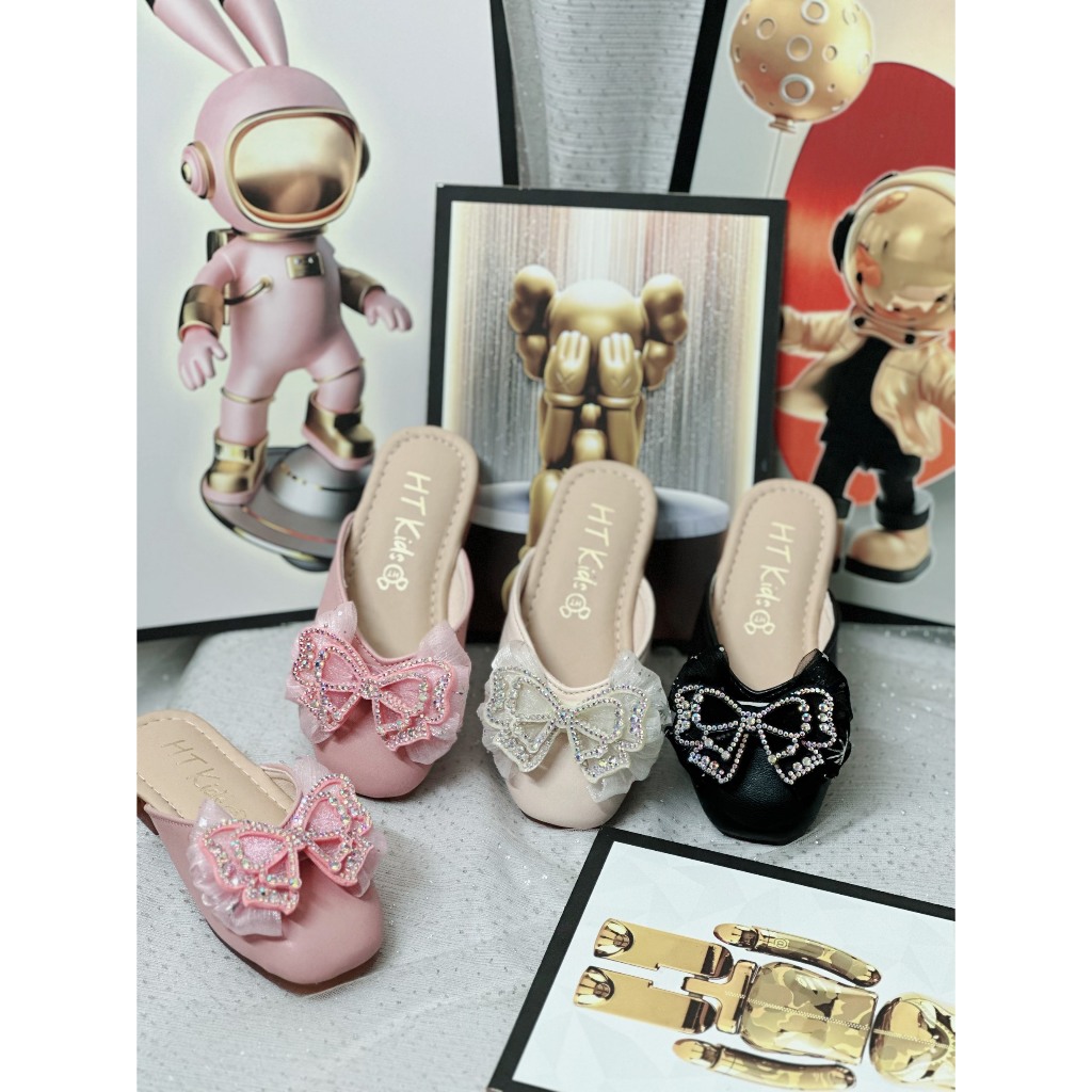 Sục lười cho bé gái sục nơ cho bé gái sục nơ bướm voan 01 phom nhỏ đế thường
