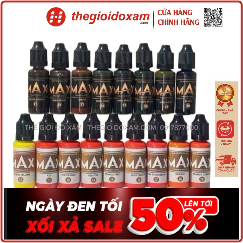 Mực Max phun xăm Bong Đậm