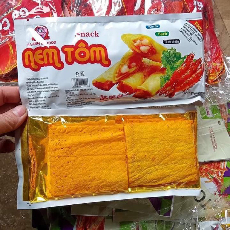 Snack nem tôm Ba anh em food, Gói ăn vặt tuổi thơ