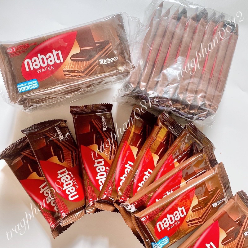 10 GÓI BÁNH NABATI VỊ Socola, Bánh Kem Xốp Nabati