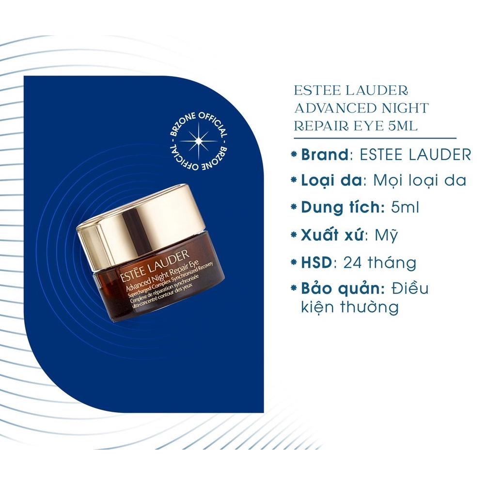 Kem Mắt Estee Lauder Advanced Night Repair Supercharged Complex Eye 5ml Mini -Kem dưỡng mắt giảm thâm quầng nếp nhăn