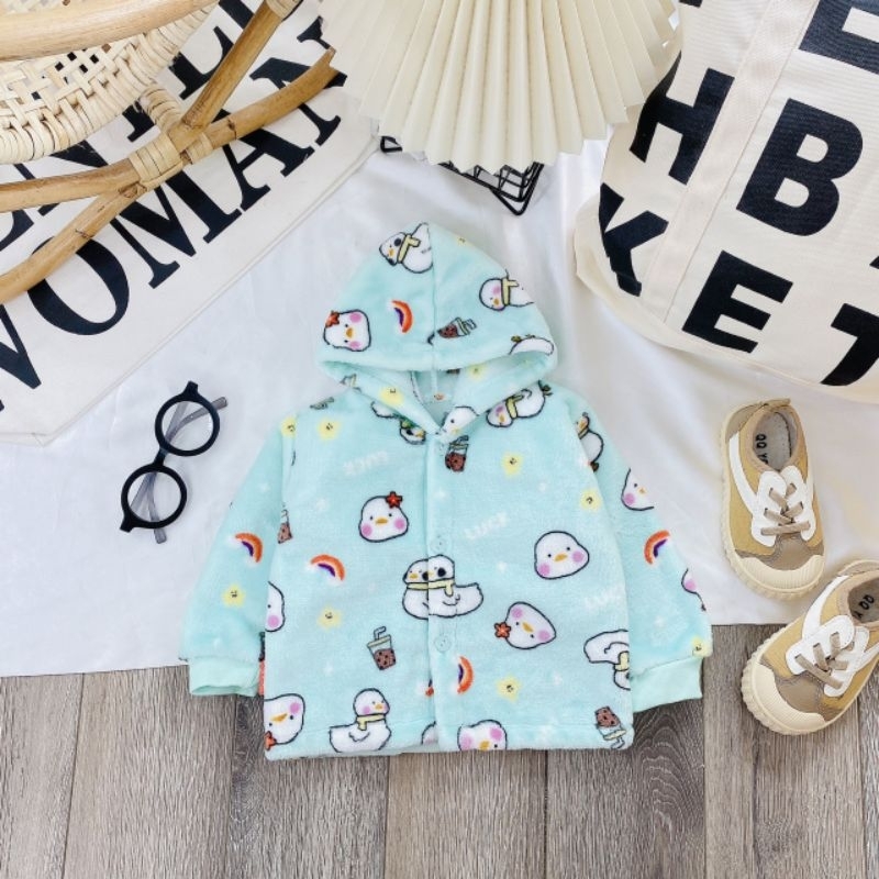 Áo Khoác Lông Tuyết Có Mũ Mềm Ấm Cho Bé 3-10KG, TM