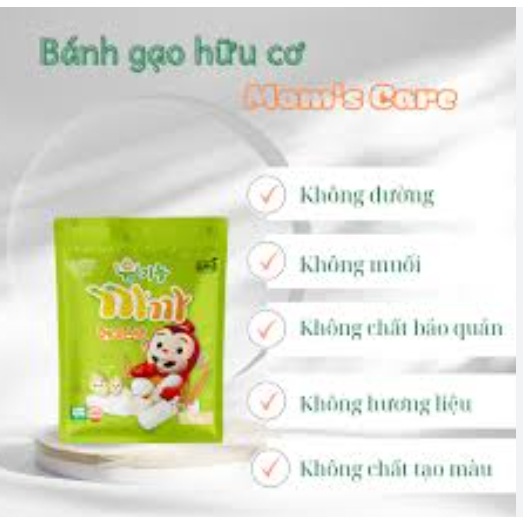 Bánh gạo lứt hữu cơ MOM'S CARE hình que 50g