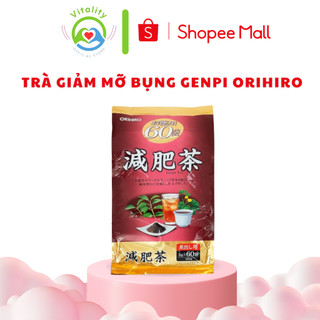 Trà giảm mỡ bụng,giảm cân Genpi Orihiro Nhật Bản hỗ trợ giảm béo, mỡ bắp tay và đùi, chống oxy hoá gói 60/túi