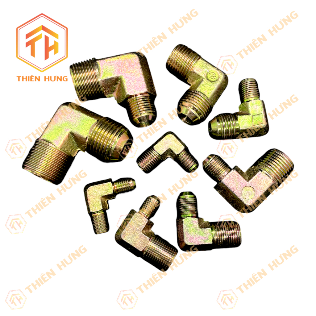 CONG 90° ren ngoài SỐ (Hệ Mỹ) - Ren Ngoài Số 4 (11mm) ~ Số 16 (34mm)/ Ren Ngoài côn Lõm