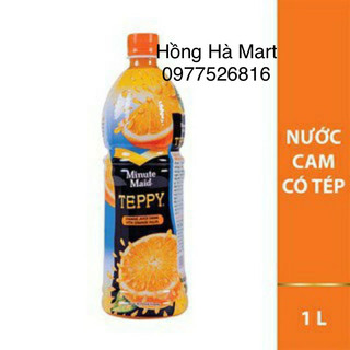 Lốc 6 chai nước cam có tép peppy 1 lít