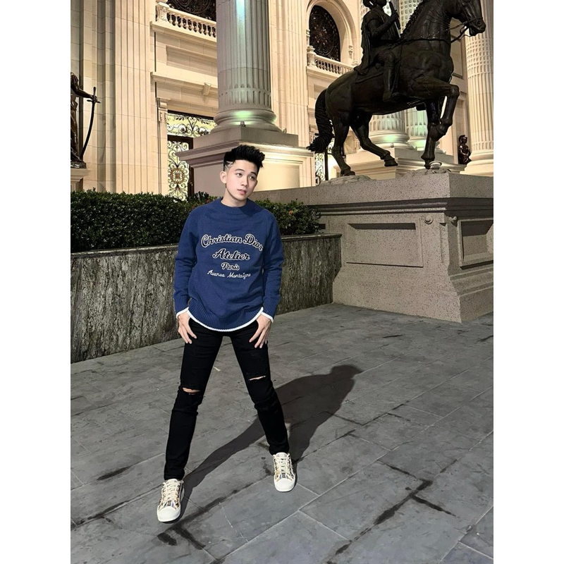 Áo Sweater len - Christian Dior - Atelier xanh navy new2023