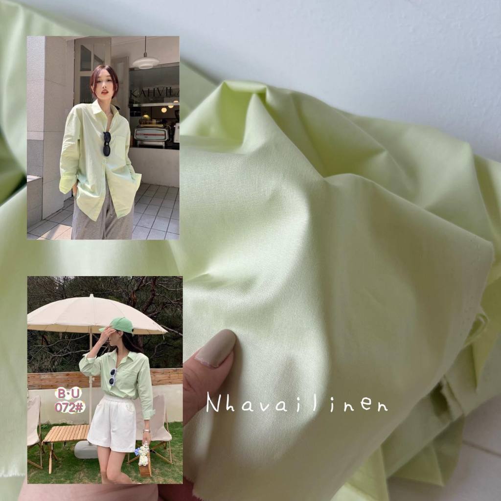 Vải Thô Cotton Nhiều Màu Pastel Chất Liệu Cao Cấp Mềm Mại Thoáng Mát An Toàn Cho Da Nhạy - Nhà Vải Linen