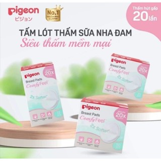 Tấm lót thấm sữa nha đam Nhật Pigeon Comfy Feel hộp 30 miếng
