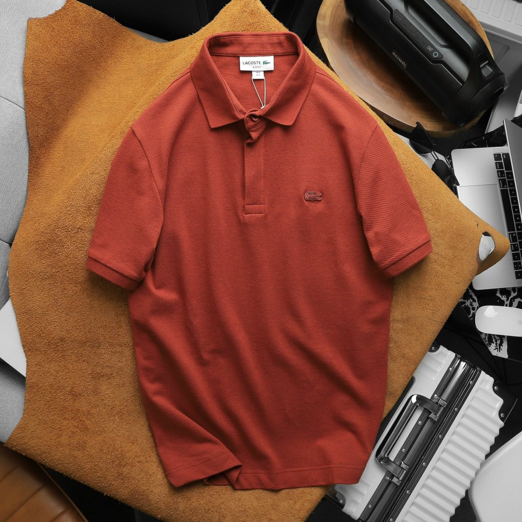 Áo polo nam cao cấp L.A.C.O.S.T.E trơn đẹp, áo thun nam có cổ vải cotton gai pique chính hãng chuẩn xịn cho nam