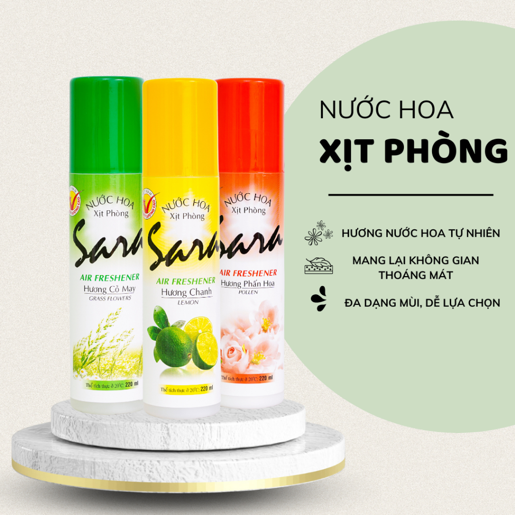 Nước hoa xịt phòng Sara 220ml