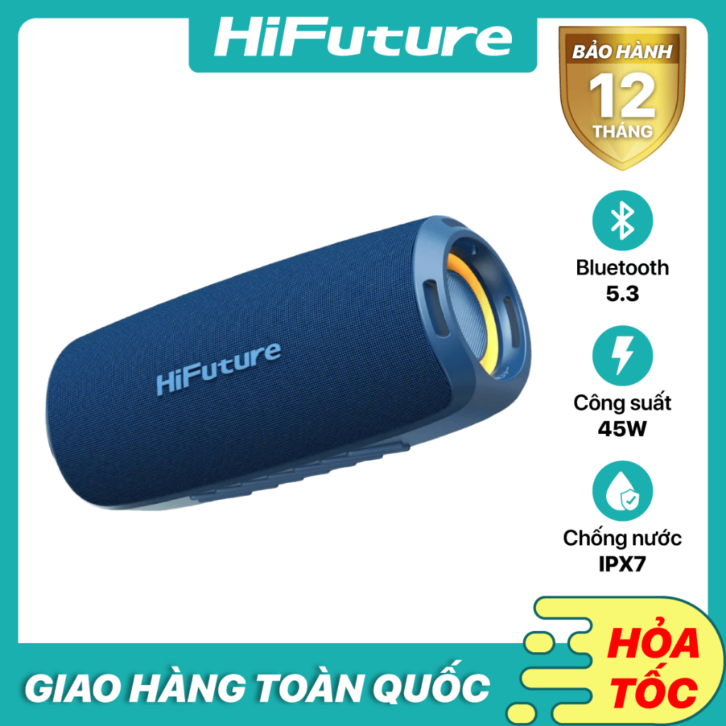Loa Bluetooth Di Động HiFuture Gravity (45W, Nhỏ Gọn, Di Động, IPX7 Waterproof,Supper Bass)