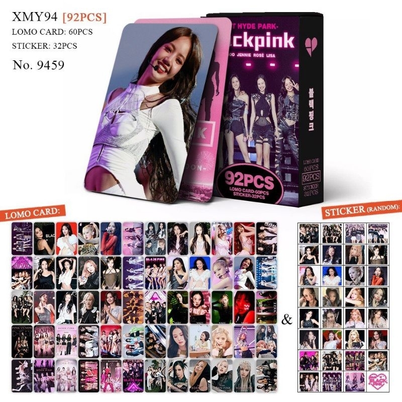 Set 60 Lomocard 32 Random Sticker Blackpink Lomocard 92 món Blackpink