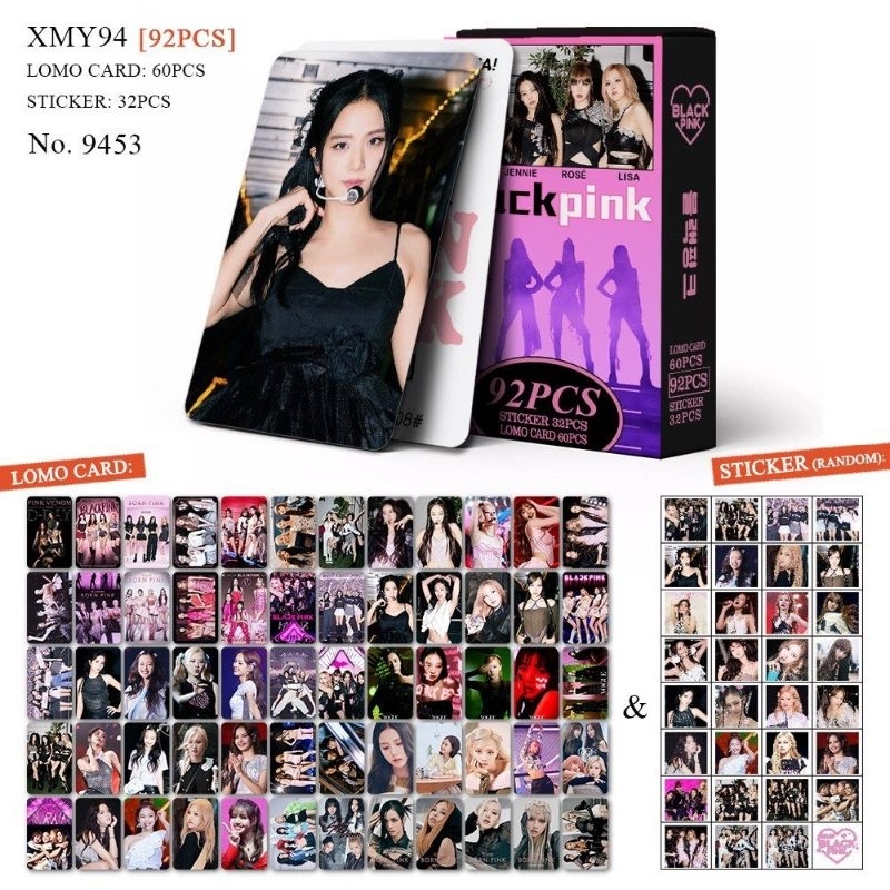 Set 60 Lomocard 32 Random Sticker Blackpink Lomocard 92 món Blackpink