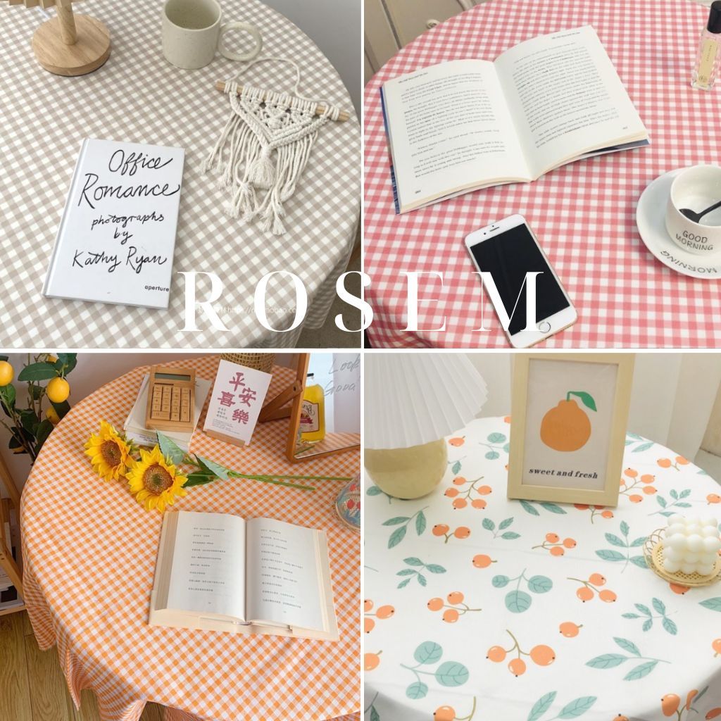 Khăn trải bàn kẻ sọc phong cách vintage Hàn Quốc, Thảm picnic, Khăn decor chụp ảnh trang trí