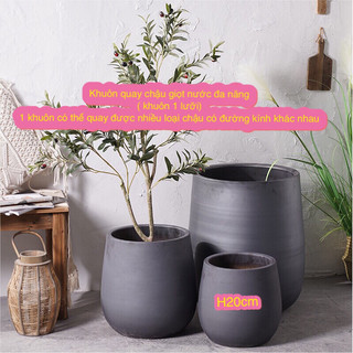 Khuôn quay chậu giọt nước đa năng, chậu cao 20cm ,khuôn quay được chậu từ 16cm đến 56cm